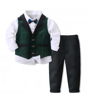 Young boy formal suit fashion children's clothing for 0-12 Years old Western style boy party suit baby long-sleeved trousers