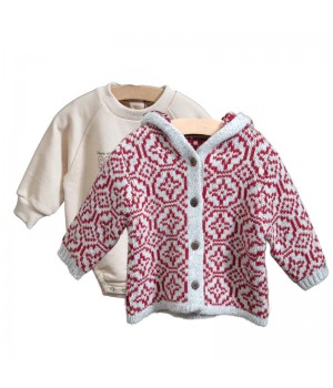 SEEJOYOU Baby Knitted Cardigan Autumn Girls Knitted Jacket Cotton Infant Long Sleeve Coat High Quality Baby Clothes
